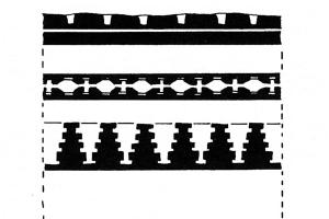 BE96 0118 drawing of the surviving area of pattern (drawing by J.P. Wild)
